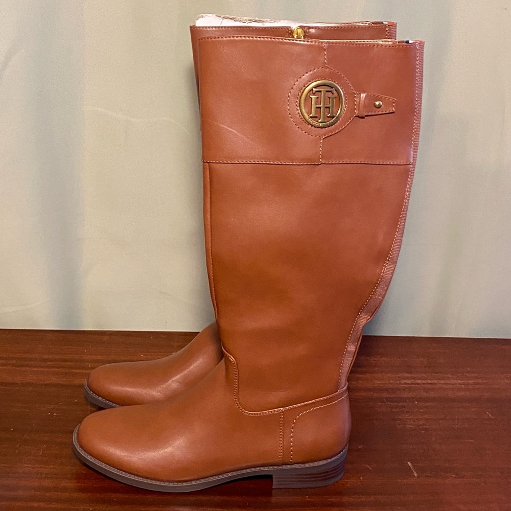 Tommy Hilfiger Twinezza-F Women’s  Classic Tall Boots Brown Women’s 9M